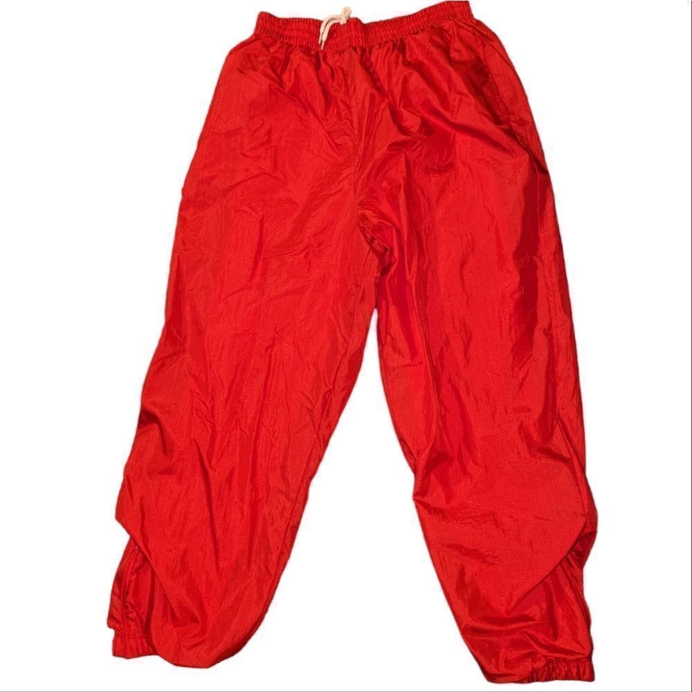 Vintage red Bay Waters nylon‎ pants size large petite